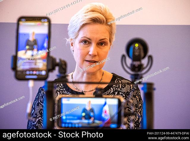 24 November 2020, Mecklenburg-Western Pomerania, Schwerin: Manuela Schwesig (SPD), Prime Minister of Mecklenburg-Vorpommern