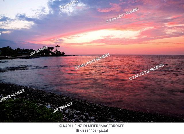 Sunset on the Kohala Coast, Big Island, Hawaii, USA