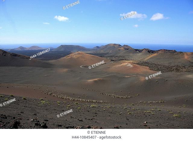 Lanzarote island, Spain, Europe, Canary islands, travel, volcanism, volcanic Landscape, scenery, Timanfaya, national p