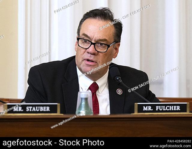 United States Representative Russ Fulcher (Republican of Idaho) questions witnesses during the US House Committee on Natural Resources hearing “Destroying...