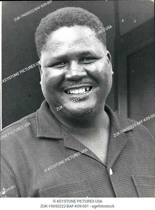Feb. 22, 1965 - The Man Who Waits in a Waffle Hut.. Joshua Nkomo - Detainee at GonaKudzingwa.. GonaKudzingwa - situated 400 miles from Salisbury in southern...