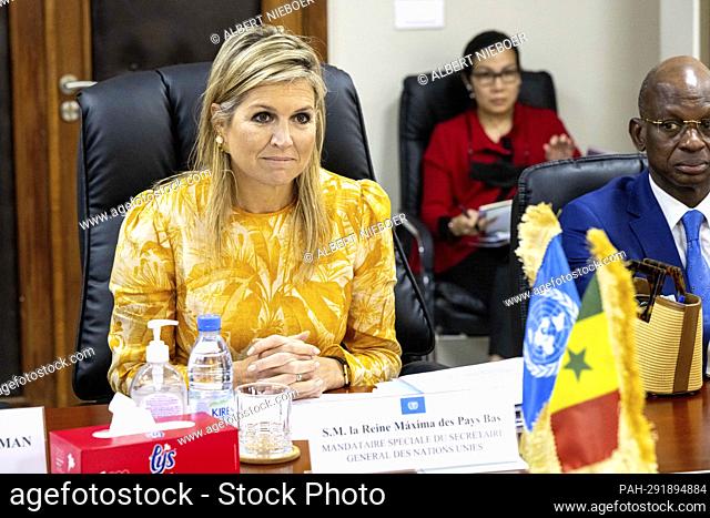Queen Maxima of The Netherlands in Dakar, on June 16, 2022, for meetings with minister Aminata Assome Diatta, minister Abdoulaye Daouda Diallo, minister Mme