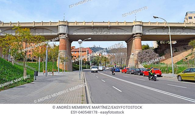 . . Puente Vallcarca in Barcelona