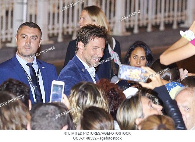 Bradley Cooper is seen arriving at Maria Cristina Hotel during 66th San Sebastian Film Festival on September 28, 2018 in San Sebastian, Spain