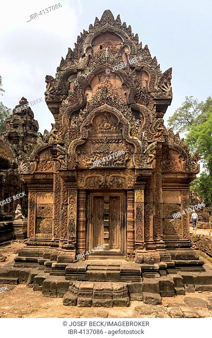 The northern library, Khmer Hindu temple Banteay Srei, Siem Reap Province, Cambodia