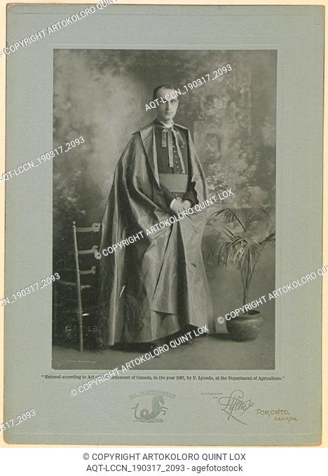 Mgr. Merry Del Val. [Photo] B. Full-length standing portrait of Rafael Merry Del Val, 1897