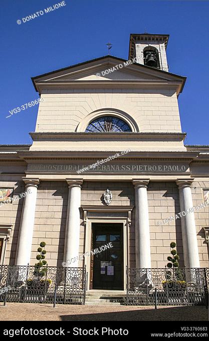 Luino, Province of Varese, region Lombardy, Lake Maggiore (Lago Maggiore). Chiesa Prepositurale S. S. Pietro e Paolo (Prepositural Church S. S