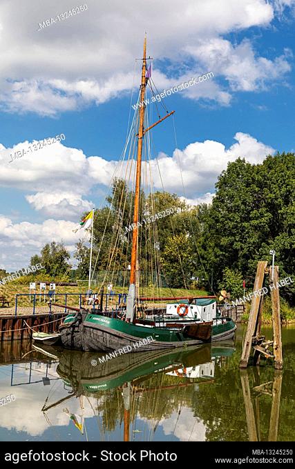 Museum ship Annemarie in the museum harbor of Borstel, Jork-Borstel, Altes Land, Stade district, Lower Saxony