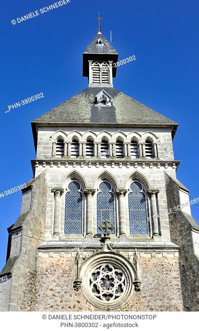 France, Landes, Parentis, steeple o fSt Pierre church (Camino de Santiago)