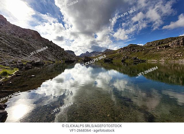 Crespeina Lake, Puez-Odle group, Dolomites, South Tyrol, Italy