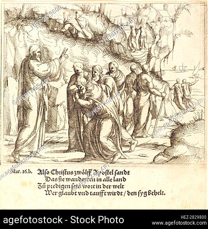 Christ Charges the Apostles of their Mission, 1548. Creator: Augustin Hirschvogel