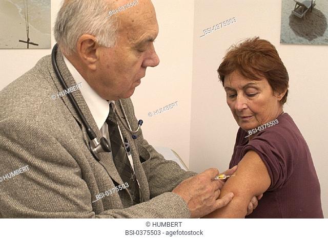 VACCINATING AN ELDERLY PERSON<BR>Models