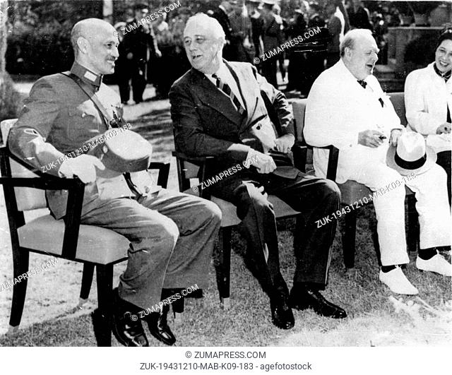 Dec. 10, 1943 - Cairo, Egypt - The men who drew up the plans for the shrinkage of the Japanese Empire into confines that bound it fifty years ago take time out...