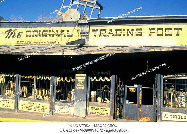 New Mexico, Santa Fe. Exterior Trading Post