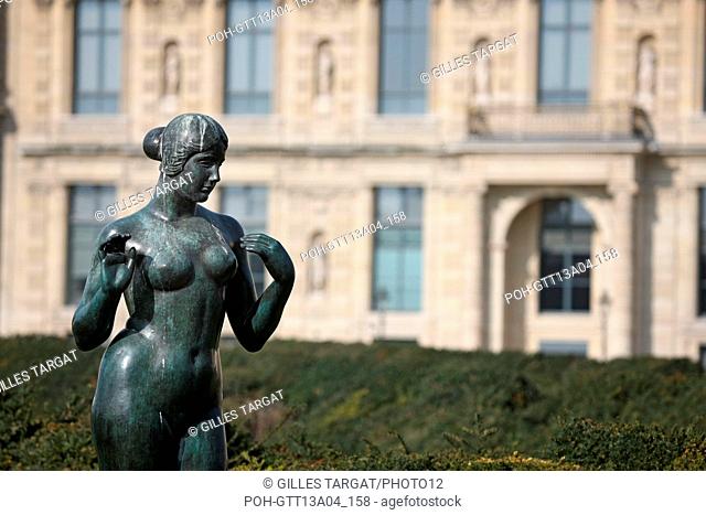France, ile de france, paris 1er arrondissement, jardin des tuileries, sculptures d'aristide maillol, Photo Gilles Targat