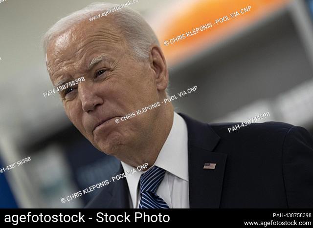 United States President Joe Biden makes remarks on his administration€™s efforts to lower prescription drug costs at the National Institutes of Health, Bethesda