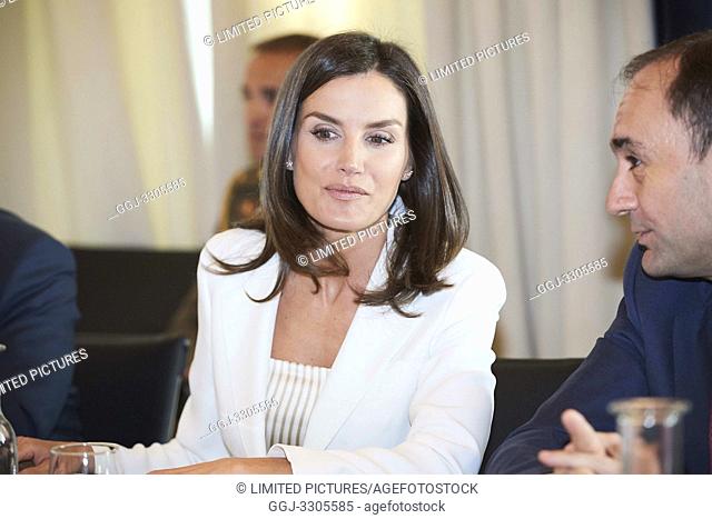 Queen Letizia of Spain attends Meeting with the Foundation for Help Against Drug Addiction (FAD) at Boston Consulting Group on May 16, 2019 in Madrid, Spain