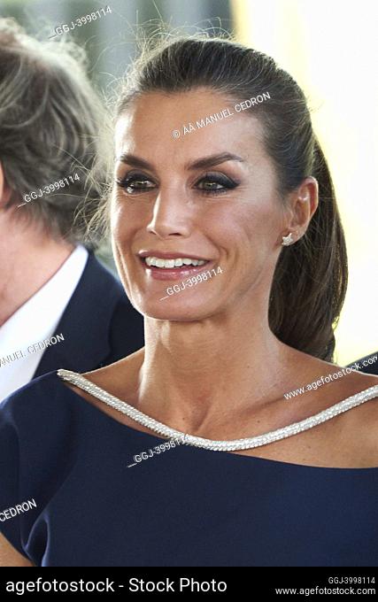 Queen Letizia of Spain attends Fundacion Princess of Girona Awards Ceremony at Water Museum (Agbar Foundation) on July 5, 2022 in Cornella de Llobregat
