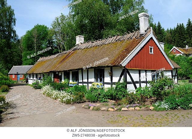 Typical halftimbered house in Scania, South Sweden