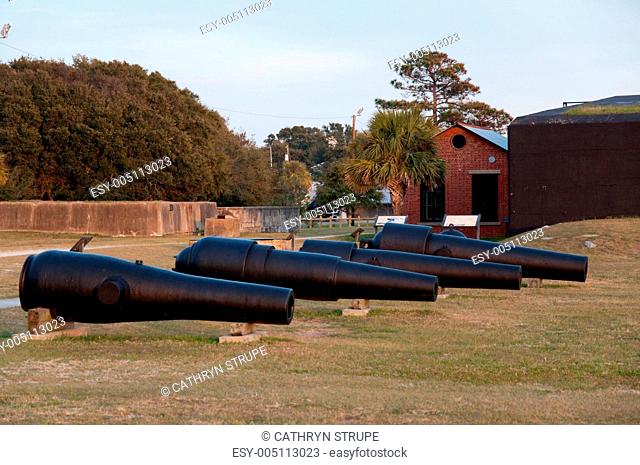 Multiple Historic War Cannons