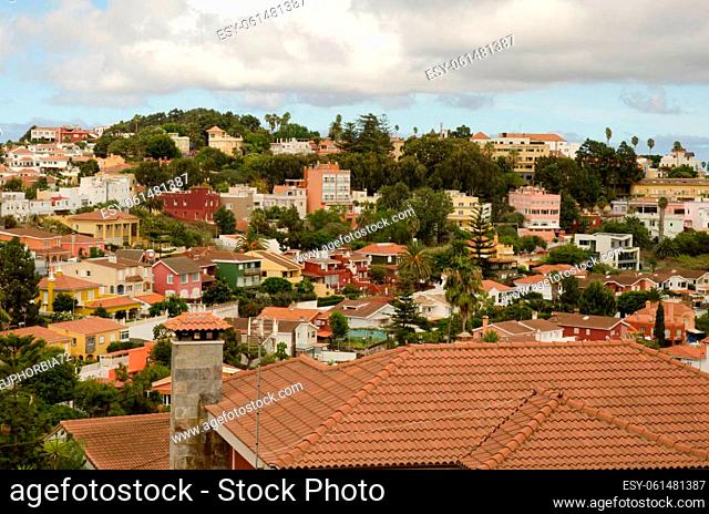 Townscape in the district of El Monte. Santa Brigida. Gran Canaria. Canary Islands. Spain