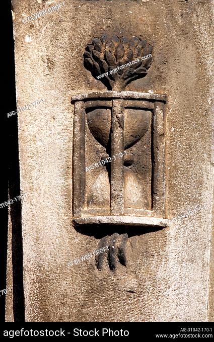 Stone relief adornment, St Mark's (St Marc's) Cathedral, Korcula, Dalmatian Coast