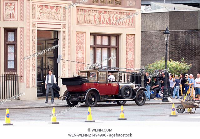 Filming takes place on the set of ITV drama series 'Mr Selfridge' Featuring: Jeremy Piven, Gregory Fitoussi Where: London