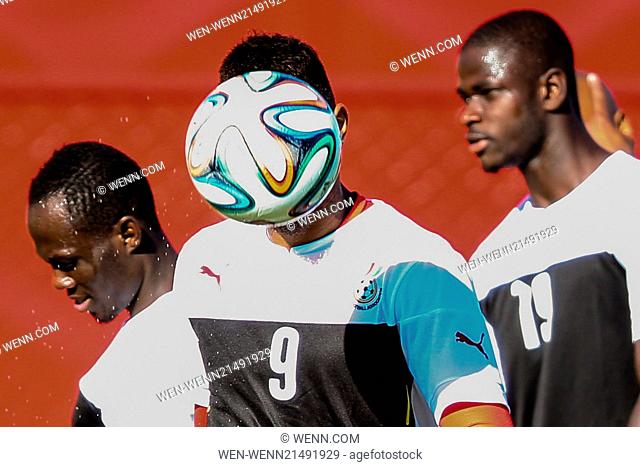 2014 FIFA World Cup - Ghana training at the National Stadium of Brazil Mane Garrincha Salvador ahead of their game against Portugal Featuring: Kevin Prince...