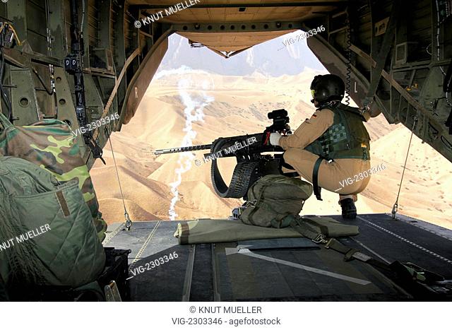 German Army Helicopter CH-53 in Afghanistan - Mazar-e-Sharif, Balkh, Afghanistan, 02/09/2010