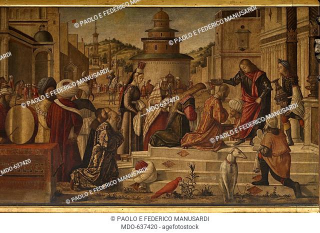 The Baptism of the Selenites, by Vittore Carpaccio, 1507, 16th Century, oil on canvas, cm 141 x 285. Italy, Veneto, Venice