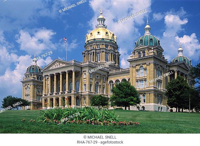 Iowa State Capitol, Des Moines, Iowa, United States of America, North America