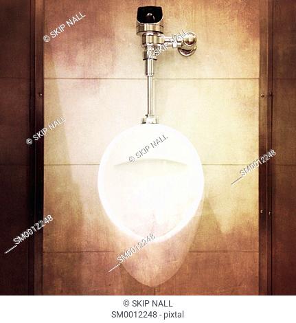 A urinal in a men's bathroom