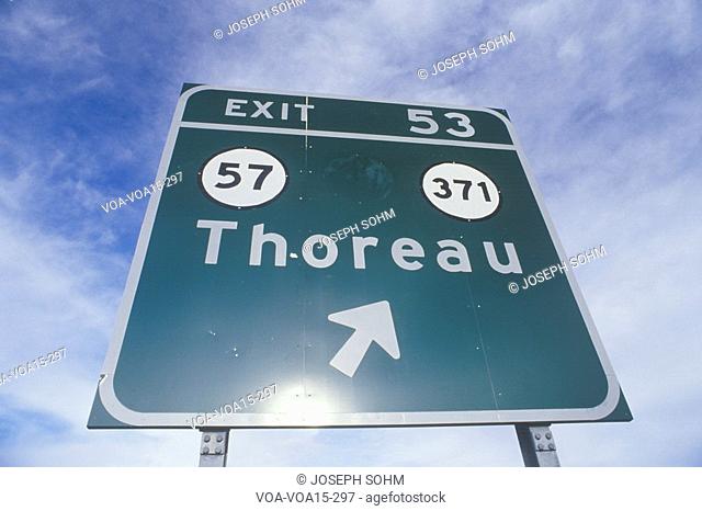 A sign that reads “Thoreau”