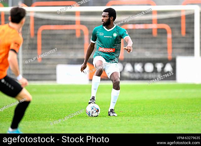 Lommel's Yeboah Amankwah pictured in action during a soccer match between KMSK Deinze and Lommel SK, Saturday 18 March 2023 in Deinze