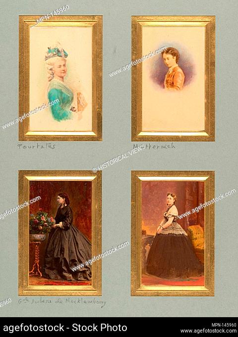 [Pourtalès, Metternich, Grande Duchesse de Mecklemboury, and Unknown Sitter]. Artist: Pierre-Louis Pierson (French, 1822-1913)