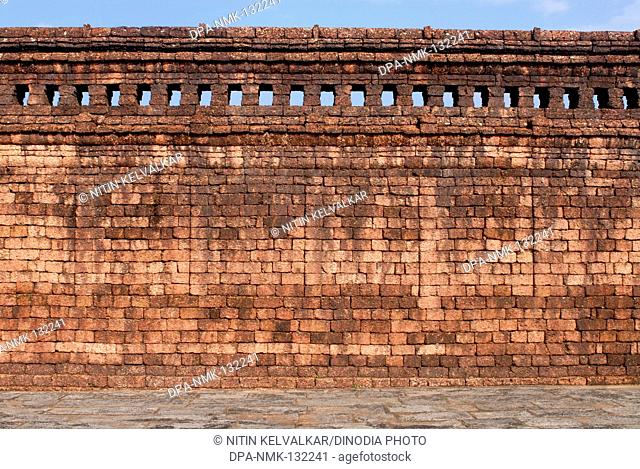 Very old brick wall around Gomateshawara ; situated on Gommata Betta at Karkala ; District Udupi ; Karnataka ; India
