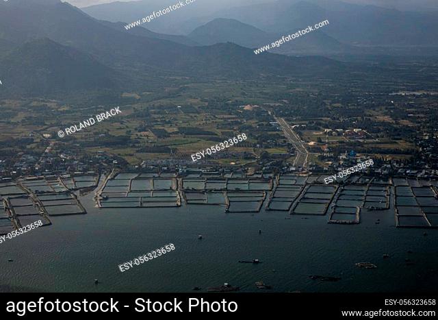 The city of Nha Trang in Vietnam from above