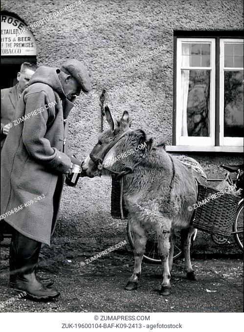 Feb. 24, 1968 - Rosie the Donkey goes shopping - in readiness for brid- path pilgrimage.: Nect June, Mr. A. Sargeaunt, 73-year-old ex-soldier and his wife of...