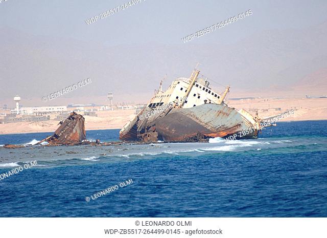 Egypt, Sharm el Sheik, Loullia shipwreck at Gordon Reef, Tiran Straight
