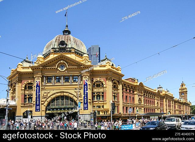 Flinders Street Station. Melbourne, Victoria State, Australia