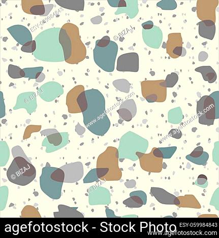 Terrazzo Seamless Pattern. Marble Rock Floor Stone Texture