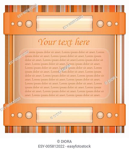 Orange - brown background with layout