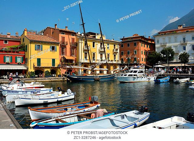 Port of Malcesine on Lake Garda - Italy