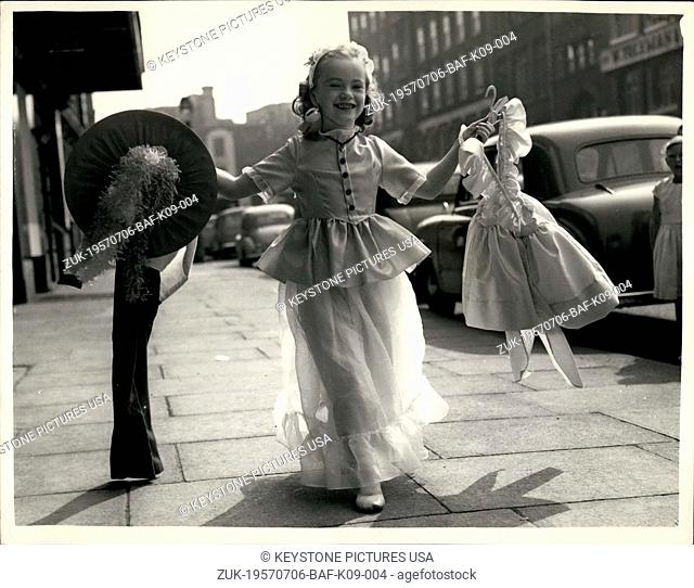 Jul. 06, 1957 - Dress Rehearsals for the children's dancing matinee.: More than 300 children, aged from two to thirteen, are holding their annual dancing...