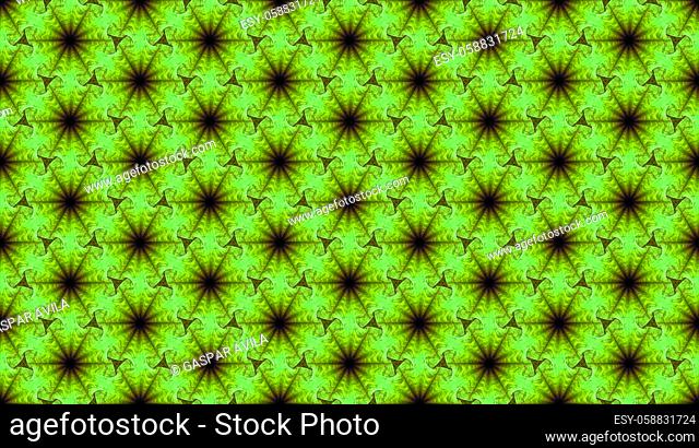 Lettuce is green. Geometric pattern