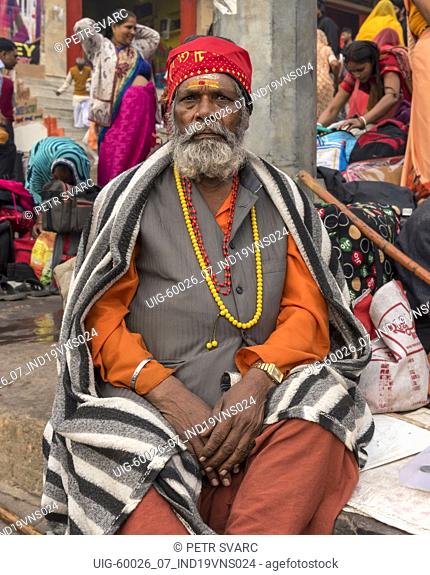 Portrait of a Sadhu (holy man), Varanasi, India