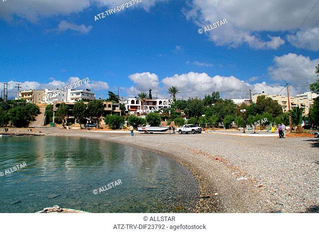BEACH NEAR ST. NICHOLAS BAY RESORT; AGIOS NIKOLAOS, CRETE, GREECE; 06/05/2014