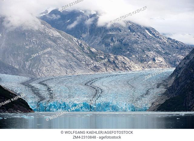View of Dawes Glacier, a tidal glacier in Endicott Arm, Tongass National Forest, Southeast Alaska, USA