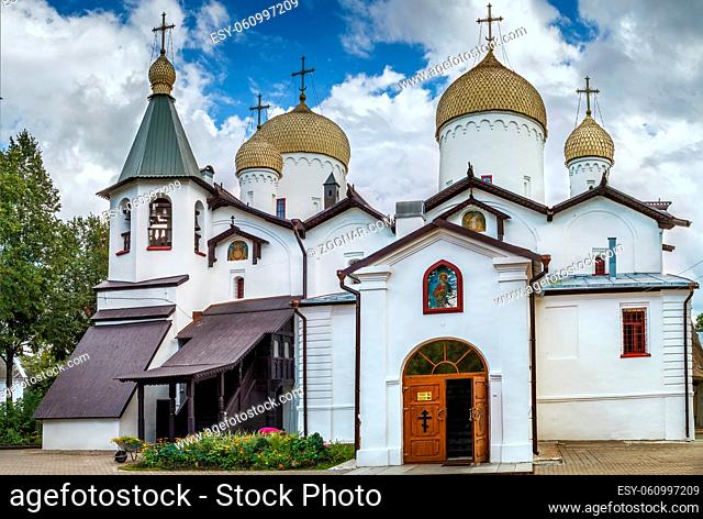 Churches of St. Philip the Apostle and St. Nicholas the Wonderworker, Veliky Novgorod, Russia. The two churches were built in 1526