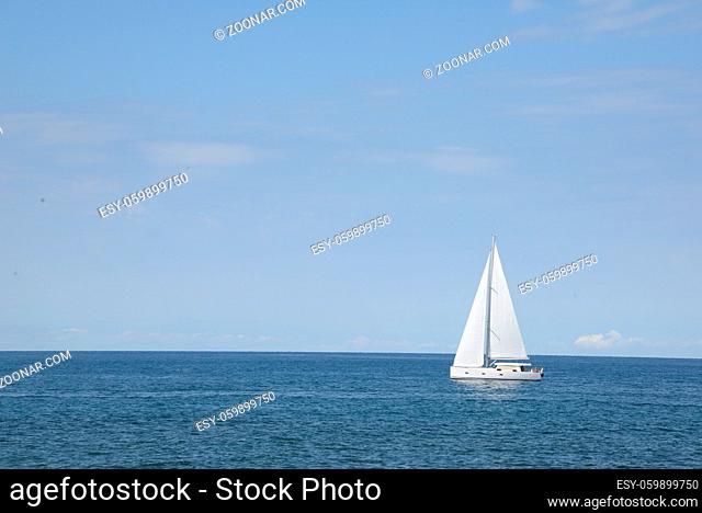 Segelboot, boot, segeln, segelschiff, meer, mittelmeer, novigrad, istrien, kroatien, segelsport, küste, wasser